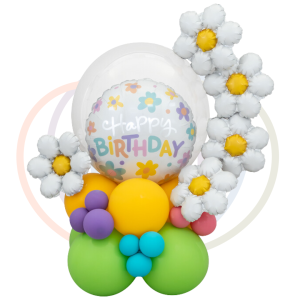 Retro Daisy Delight Birthday Celebration Balloon Marquee