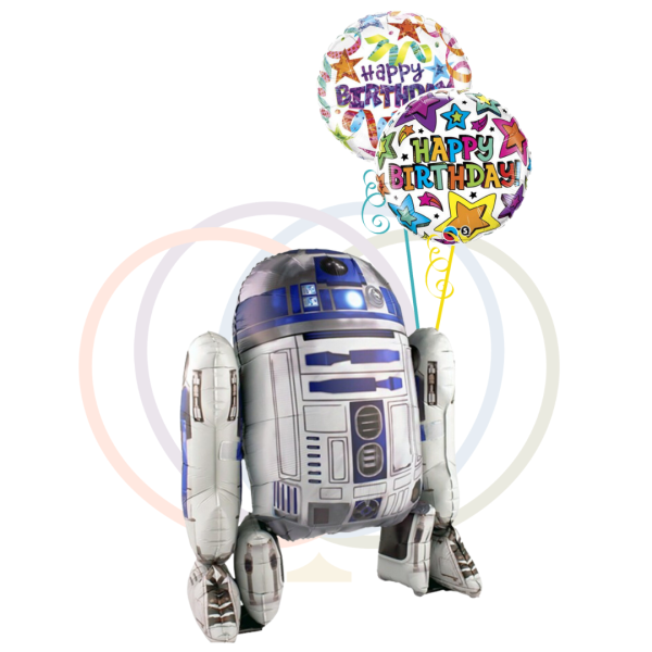 Galactic Celebration Balloon Bouquet with R2D2
