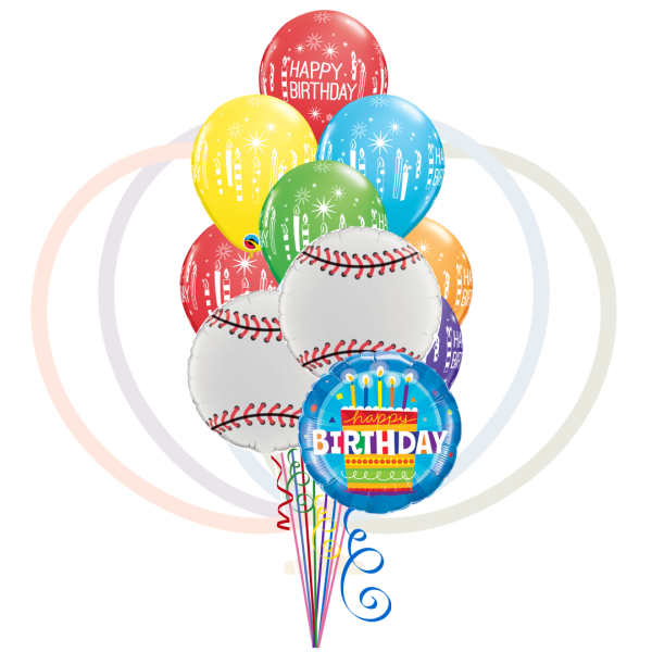 Home Run Hero Baseball Themed Birthday Balloon Bouquet