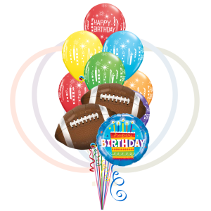 Touchdown Triumph Football Themed Birthday Balloon Bouquet