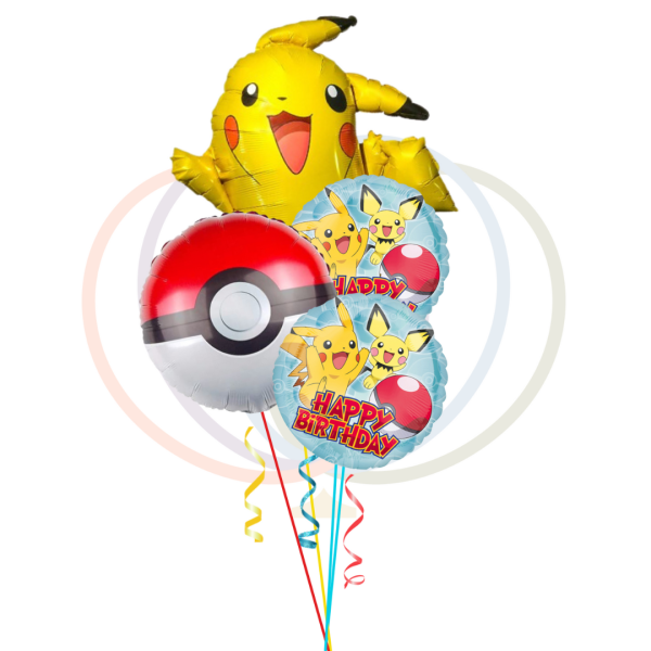 Electric Celebration Pikachu and Pokéball Balloon Bouquet