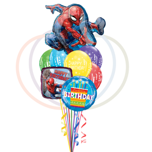 Web Slinger's Spider Man Birthday Balloon Bouquet