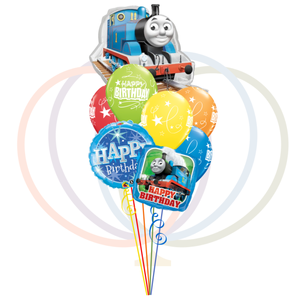 Choo Choo Cheer Thomas Themed Birthday Balloon Bouquet