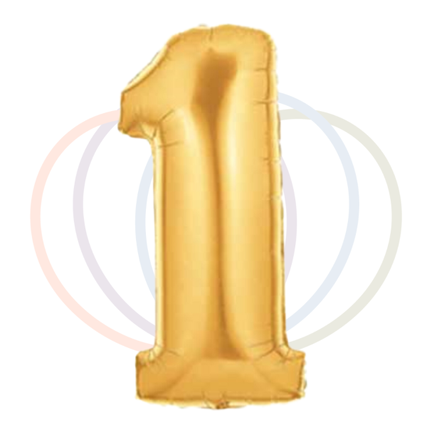 Jumbo Gold Foil Number 1 Balloon