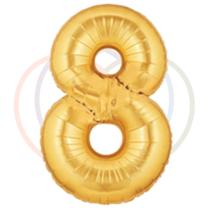 Majestic Numbers Jumbo Gold and Silver Foil Balloons with Foil Weight